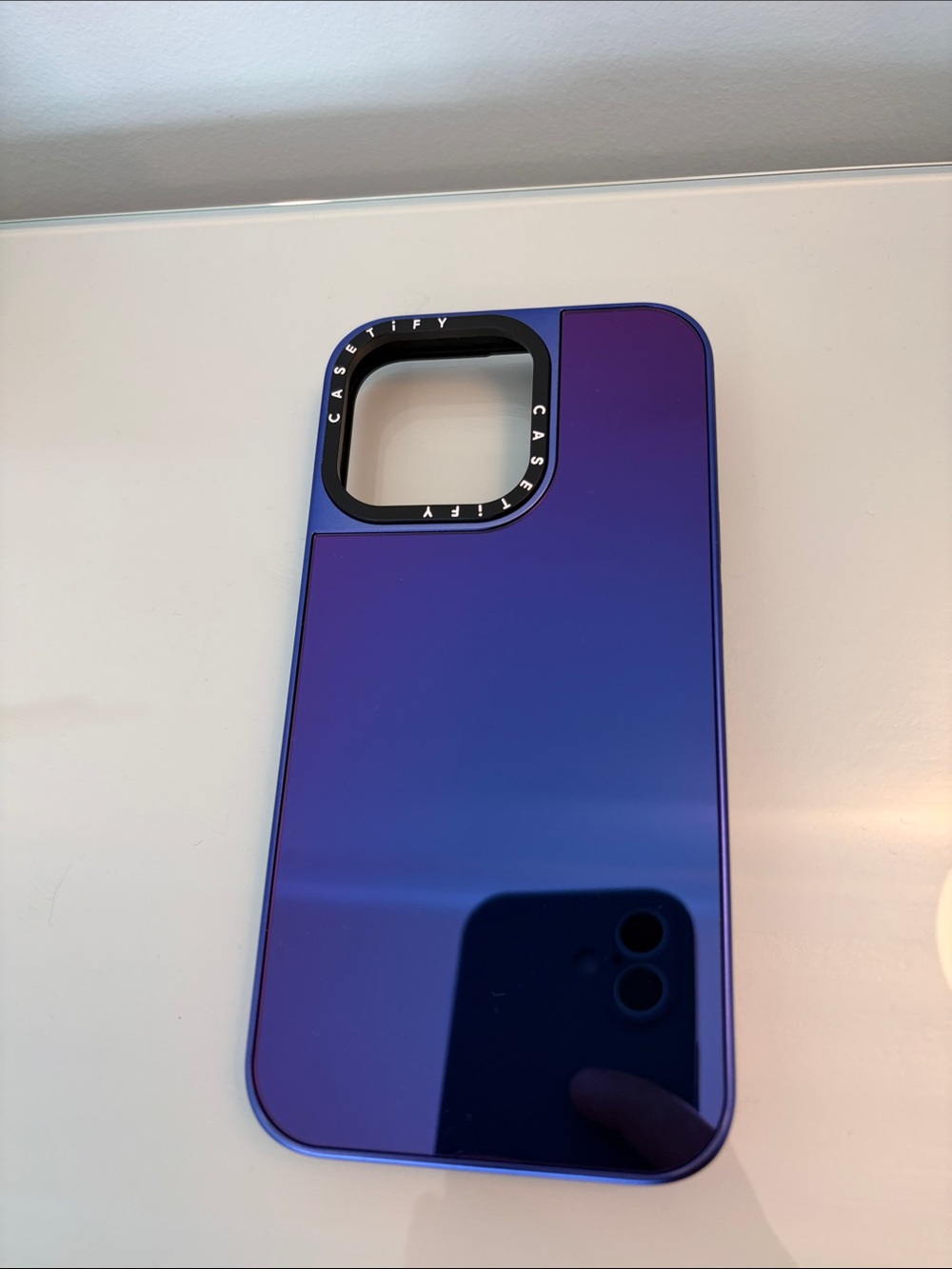 Casetify Blue/Purple Mirror Phone Case, iPhone 14 Pro, GUC